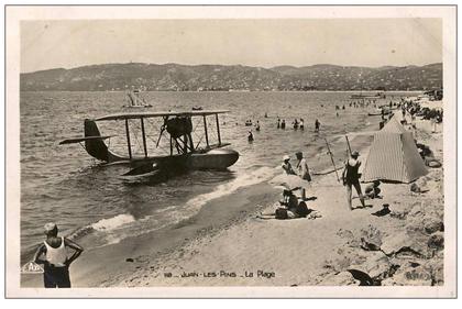 JUAN les PINS 06 - La PLAGE - HYDRAVION