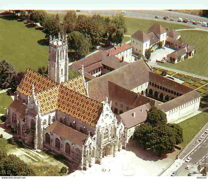 01 - Bourg en Bresse - Eglise de Brou - Vue aérienne de Brou - L'Eglise et le Monastère - Carte Neuve - CPM - Voir Scans