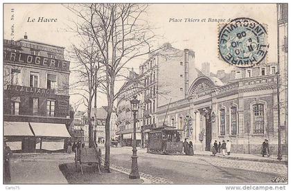 Le Havre 76 - Commerces Place - Cachet Le Havre Ingouville 1905