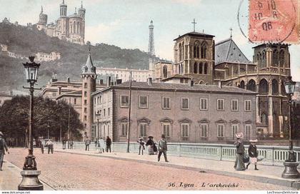 [-5%] CPA Lyon - L' archeveché - Animé et colorisé - Fourvière - 1906