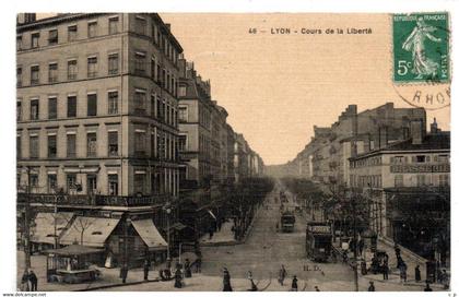 Lyon -  6 Eme - Cours Liberté - Carte Toilée   -  CPA ° Rn