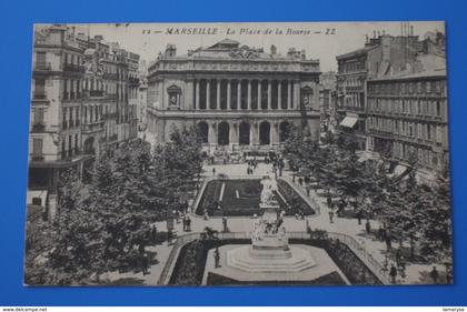 1916 LA PLACE DE LA BOURSE Canebière, centre ville MARSEILLE CPA-Carte Postale [13] Bouches-du-Rhône-pour Paris