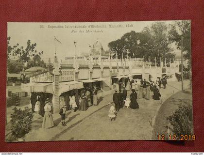 CPA - Marseille - Exposition Internationale d'Electricité 1908 - Rue des Marchands