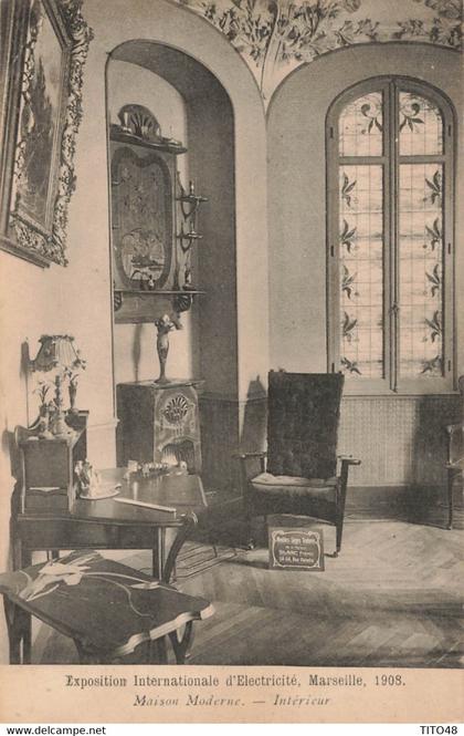 France (13 Marseille) - Exposition Internationale d'Electricité 1908 - Maison Moderne - Intérieur