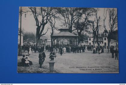 1906 CPA EXPOSITION COLONIALE MARSEILLE-GRAND KIOSQUE A MUSIQUE Carte Postale Bouches-du-Rhône 13