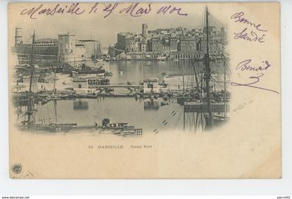 MARSEILLE -  Vieux Port (carte précurseur)