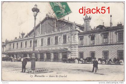 13 - MARSEILLE - Gare St Charles - 1911 ( Belle animation ) / 2 Scans