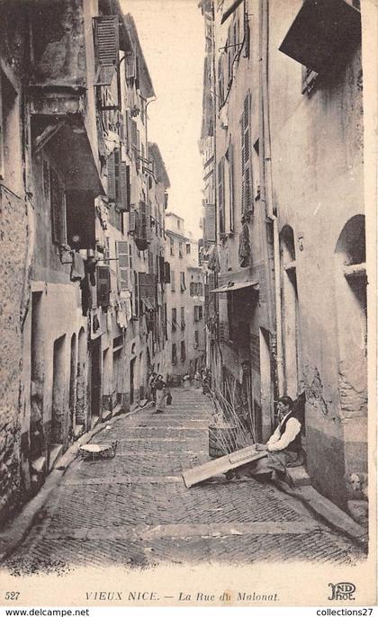 06-NICE- VIEUX NICE- LA RUE DU MALONAT