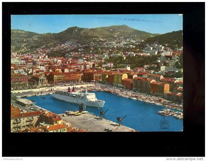 NICE Alpes Maritimes 06 : le port  vue générale bateau paquebot maritime vessel ship Schiff