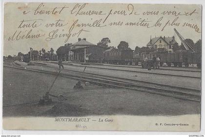 03 - Montmarault - La gare - Animée - Trains