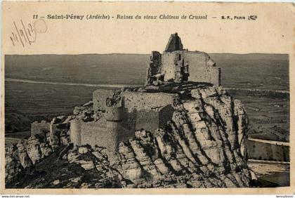 Saint-Peray, Ruines du vieux Chateau de Crussol