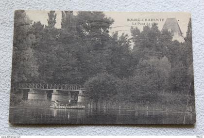 Cpa 1938, Bourg Charente, le pont de l'Ile, Charente 16