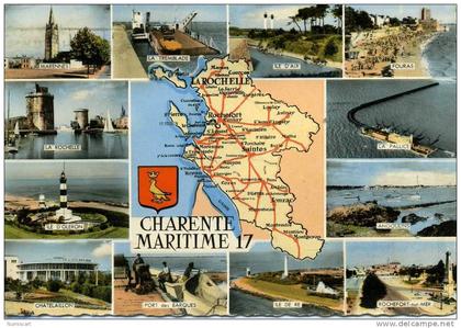 MULTI-VUES...CPSM...VILLES DE CHARENTE MARITIME ET LEURS LIEUX TOURISTIQUES...