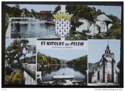 22 Saint-Nicolas-du-Pélem - multi vue blason - cpsm -  /  D22D  K22321K  C22321C