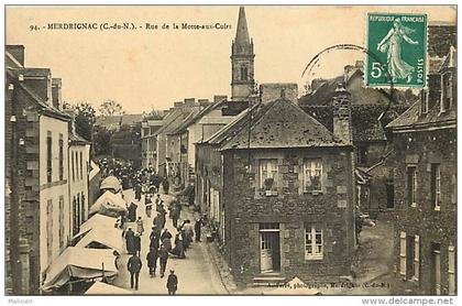 - cotes d armor -ref -C611-  merdignac - rue de la motte aux cuirs - marche -carte bon etat -