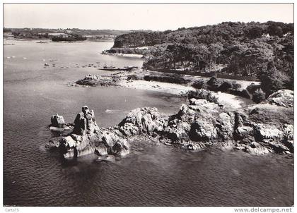 Port-Blanc 22 - Panorama aérien rocher du voleur