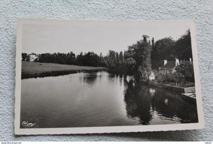 Cpsm, Montpon sur l'Isle, vue sur l'Isle, le port, Dordogne 24