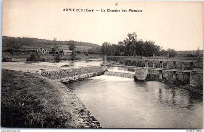 27 ARNIERES - le chantier des flotteurs.