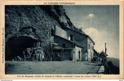 CPA Col du Rousset - Sortie du Tunnel et l'Hotel FRANCE (962443)