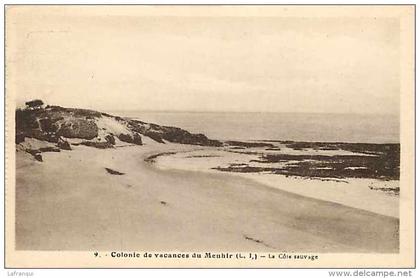 loire atlantique -ref A789- colonie de vacances du menhir -la cote sauvage - carte bon etat  -