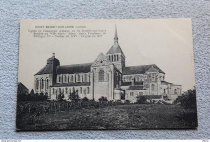 Cpa 1924, Saint Benoit sur Loire, église de l'ancienne abbaye de saint Benoit sur Loire, Loiret 45