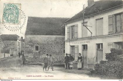 CPA Igny-le-Jard - La Poste