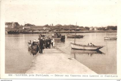 CPA Gavres près de Port-Louis Départ des Vedettes pour Lorient et Port-Louis