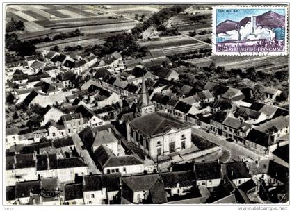 Carte Postale Ancienne de FERE CHAMPENOISE-vue aérienne-égliseSt Timothée-rue VITRY