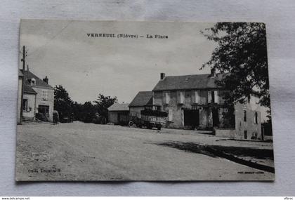 Cpa 1931, Verneuil, la place, Nièvre 58