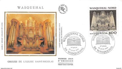 Wasquehal orgue orgues enveloppe premier jour