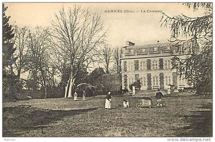 depts divers- oise - ref BB84 - gannes - le chateau - theme chateaux - jardinier - jardiniers - carte bon etat -