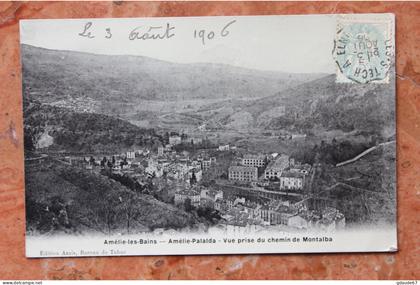 AMELIE-LES-BAINS-PALALDA (66) - VUE PRISE DU CHEMIN DE MONTALBA