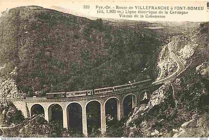 66 - Pyrénées Orientales - Route de Villefranche à Font Romeu - Ligne électrique de la Cerdagne - Viaduc de la Cabanasse