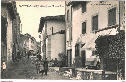 Carte Postale Ancienne de : SAINT IGNY DE VERS-Grande Rue