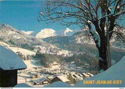 74 - Saint Jean de Sixt - Vue Générale - La Chaine des Aravis - Hiver - Neige - CPM - Voir Scans Recto-Verso