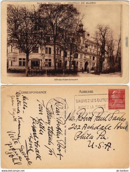 16. Arrondissement (Passy)-Paris Restaurant - Chateau de Madrid 1930