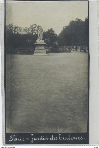 Paris : Jardin des Tuileries  - old photo 14 x 8.5 cm :  ( see scan for detail )