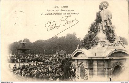 Paris - Statue de Strassbourg 14 Juillet