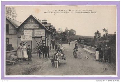 76 - SAINT PIERRE le VIGER --  Route de Veules les Roses ( voiture à chien )