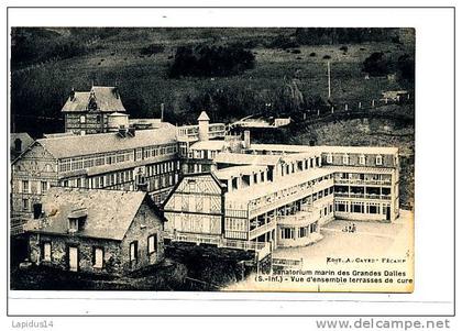 S 812 /CPA      LES GRANDES DALLES -   (76) LE SANATORIUM MARIN - VUE D' ENSEMBLE TERRASSES DE CURE