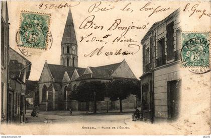 CPA Orgeval Place de l'Eglise (1423997)