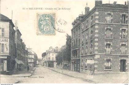 CPA Bellevue Grande Rue de Bellevue