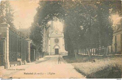 95 - Nointel - Eglise - Animée - CPA - Voyagée en 1917 - Etat croquée - Voir Scans Recto-Verso