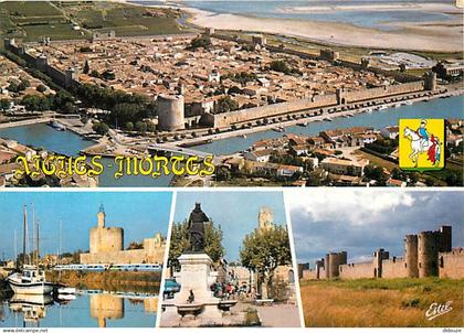 30 - Aigues Mortes - Multivues - Blasons - CPM - Voir Scans Recto-Verso