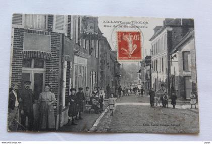 Cpa 1915, Aillant sur Tholon, rue de la gendarmerie, Yonne 89