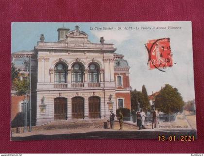 CPA - Albi - Le Théâtre et Avenue Villeneuve