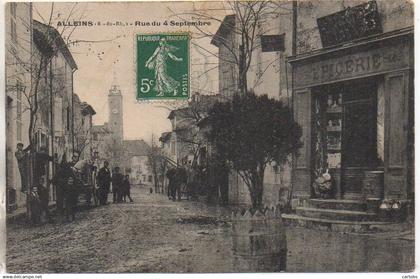 13 ALLEINS  - Rue du 4 Septembre (carte pas courante)