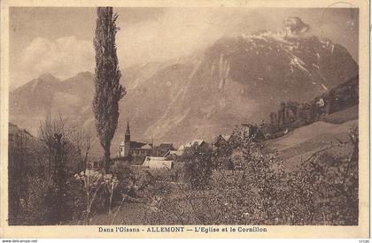 CPA Allemont L'eglise et le Cornillon