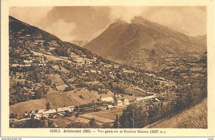 CPA Allemont vue générale et Rochers Rission