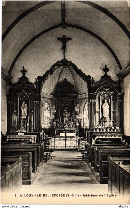 CPA ALLOUVILLE-BELLEFOSSE - Interieur de l'Église (105730)